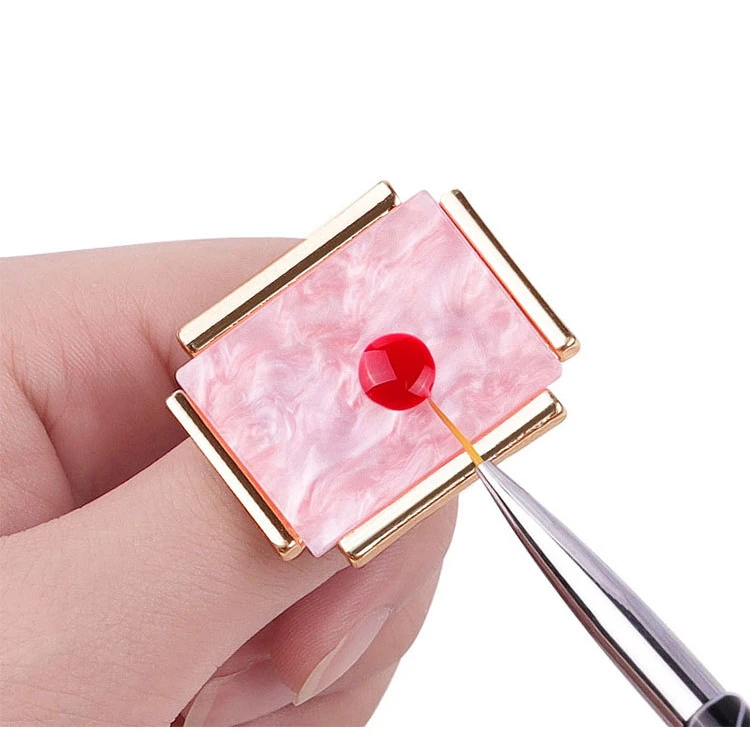 Japanese Mini Finger Mixing Palette Makeup Tool Whole Sale Marble Nail Polish Color Mixing Paint Ring Palette For Nail Art