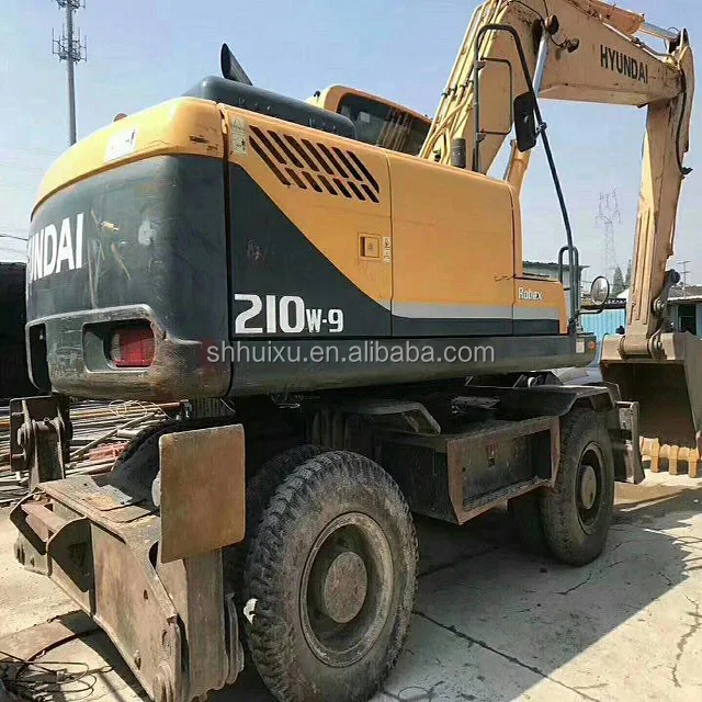 korea original 2014 Used hyundai r210w-9 wheel excavator/ tyre machine R210w-9 hyundai for sale