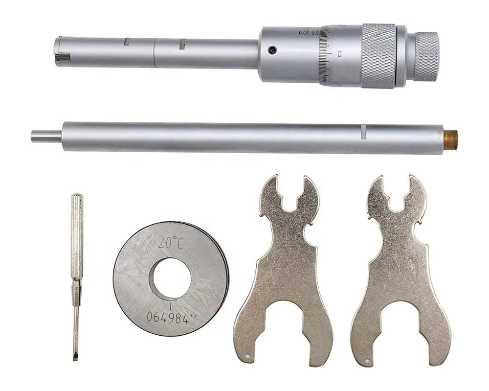 Профессиональный Точный трехточечный внутренний микрометр, диапазон измерения внутри 6-8 мм 0,275-4 дюйма