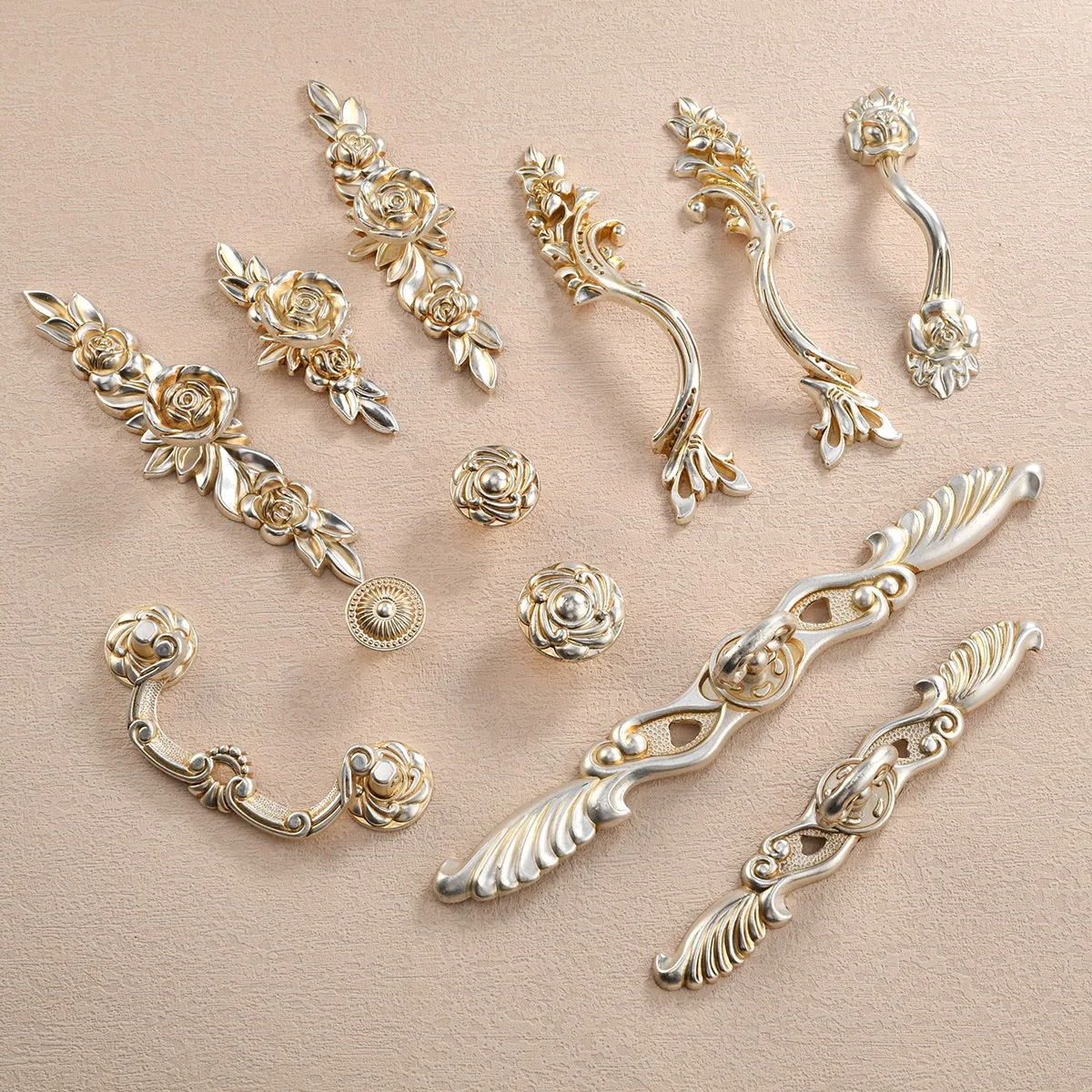 A variety of styles of American antique silver furniture handle accessories European cabinet handle for wardrobe door