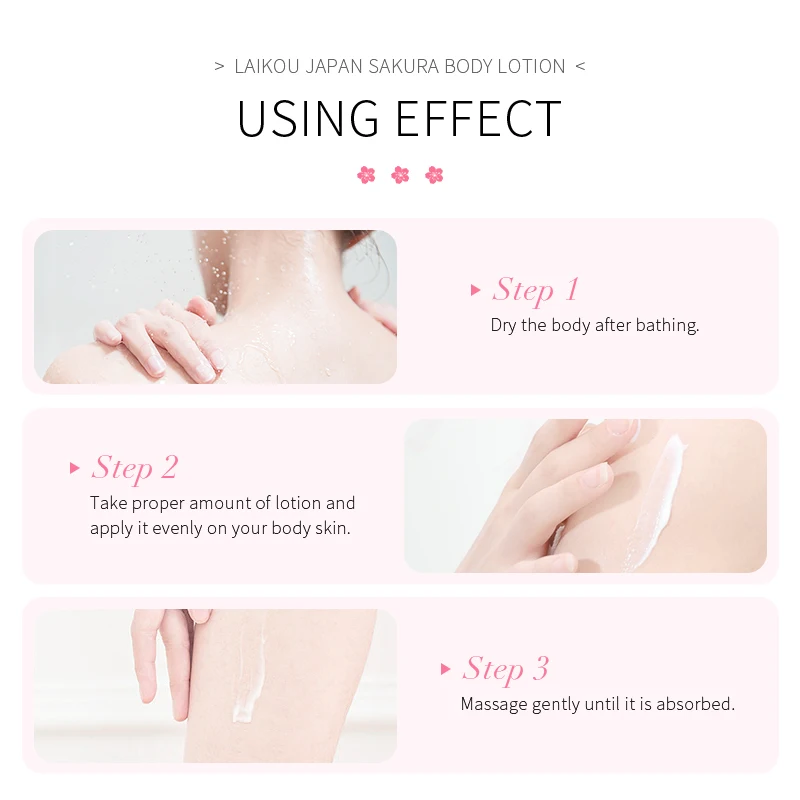 Japan Sakura Skin Care Series Daily Body Care 120g Whitening Moisturizing Smoothing Body Lotion For Women
