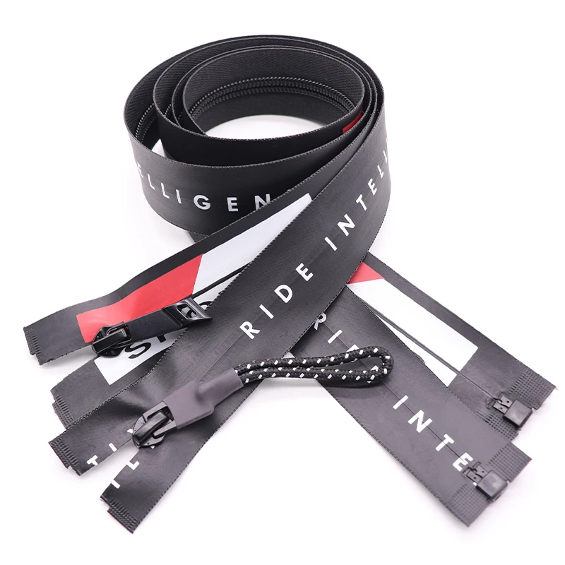 3 #5 #8 #10 # напечатанный логотип с открытым концом, водонепроницаемая зимняя куртка на молнии, водостойкая молния, Водонепроницаемая молния