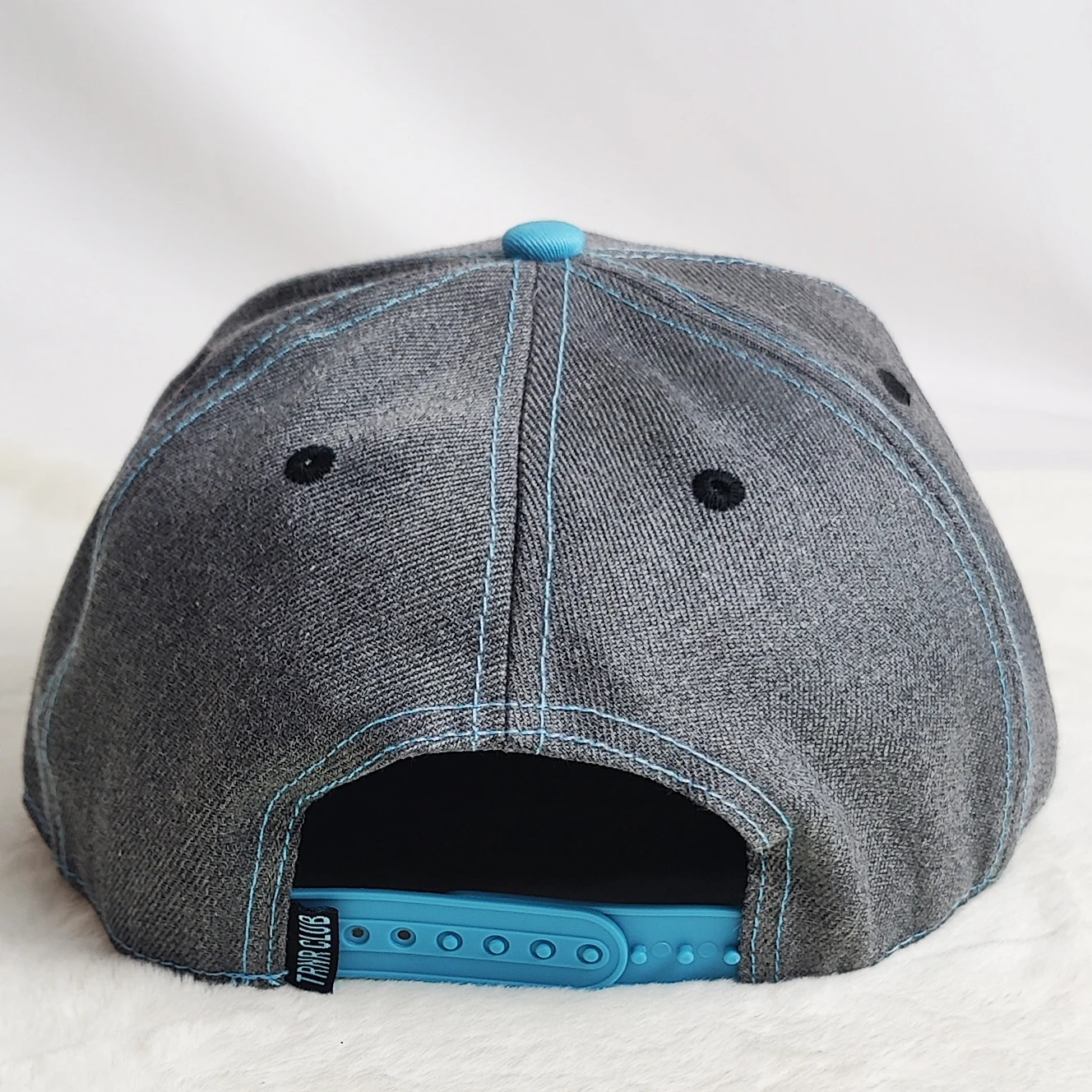 Vintage Custom Men High Quality 6 Panel Heather Grey 100% Wool Acrylic 3D Puff Embroidery Logo XL size Snapback Cap
