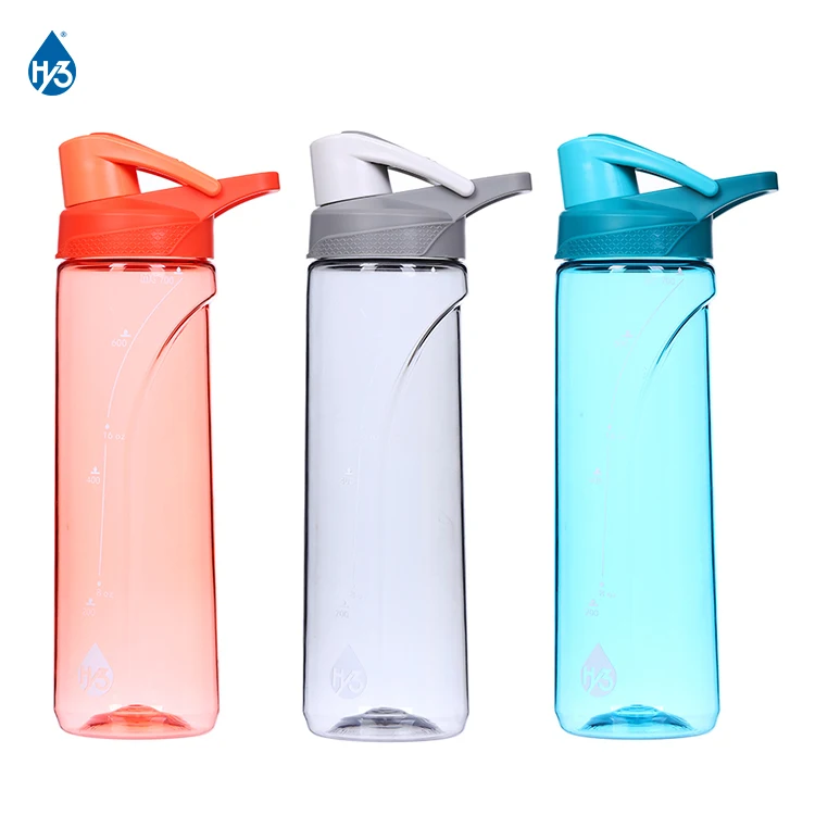 high quality resealable empty plastic drinking bottle with screw lid