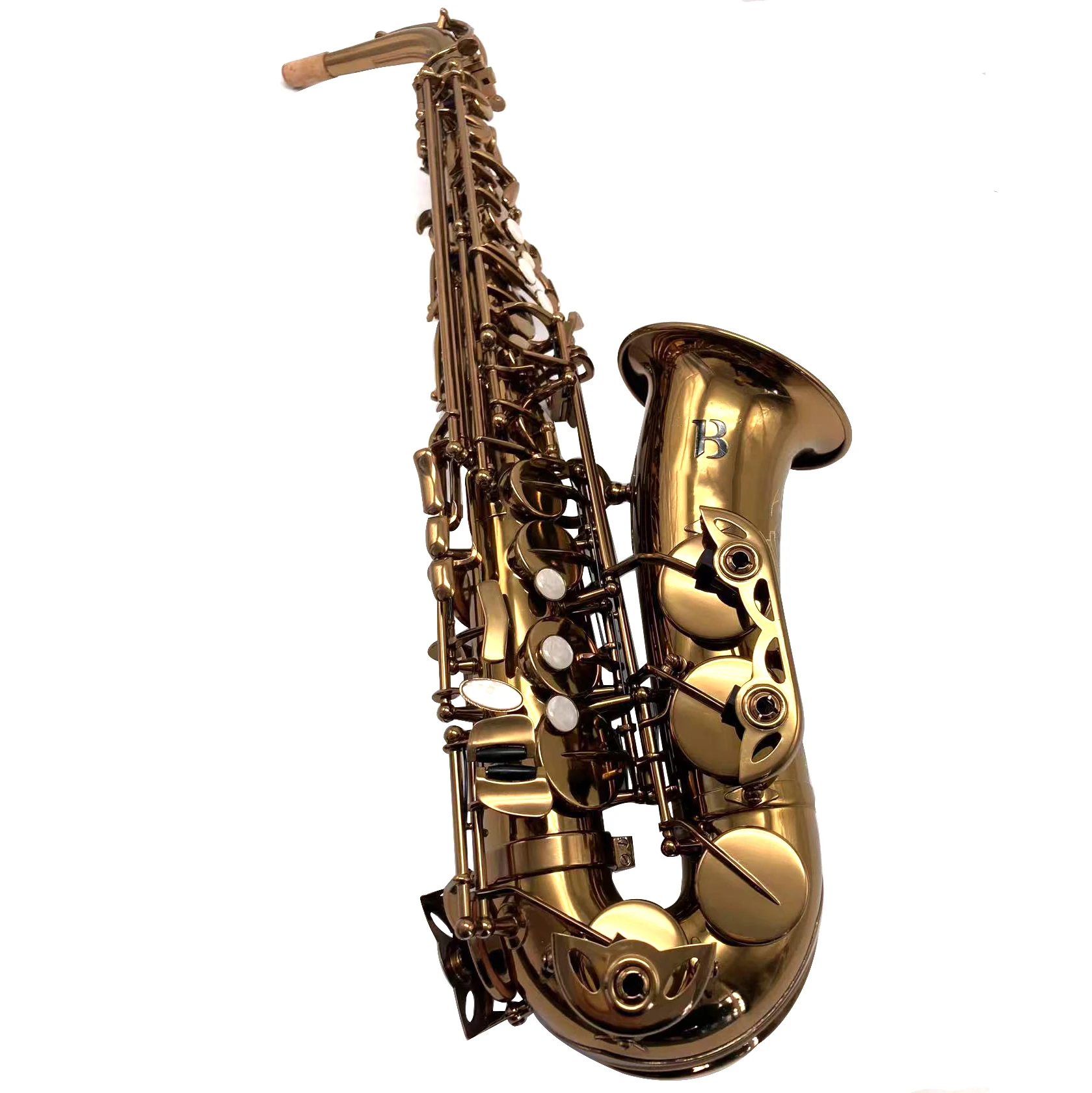 Black oil gold lacquer surface finished yellow brass material 802 model student alto saxophone