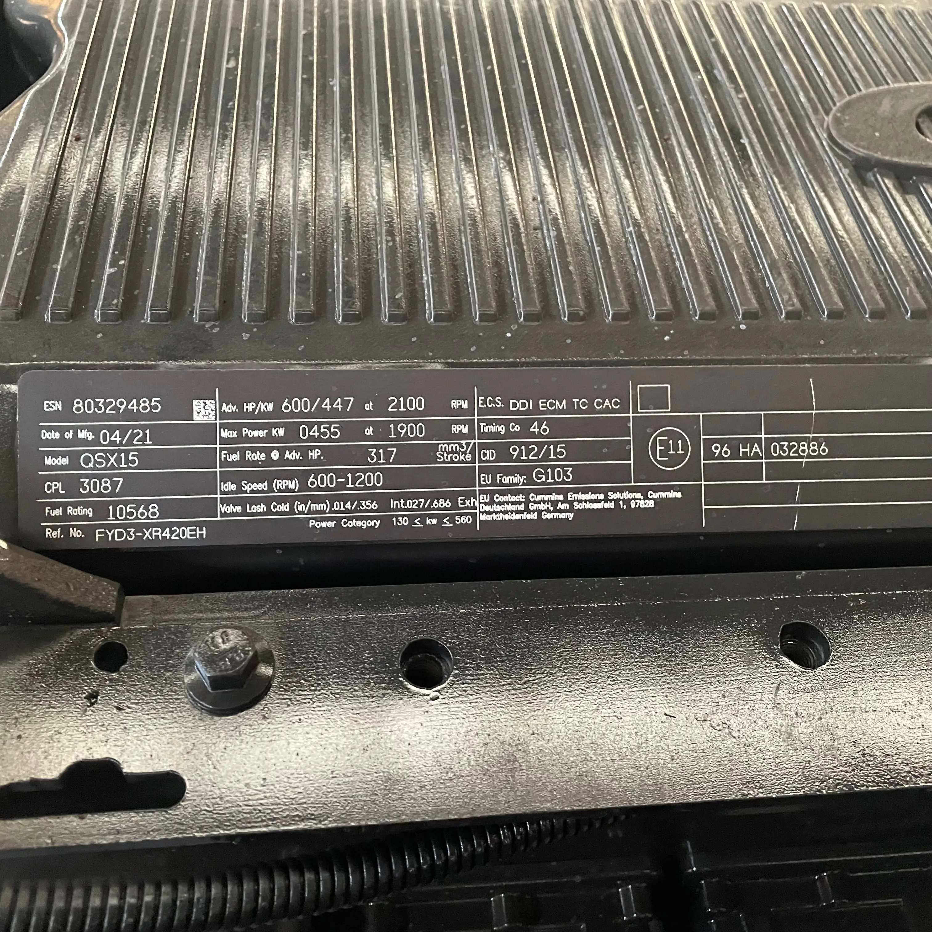 Original QSX15-C500 Engine Assembly 500hp Mining Machinery diesel engine QSX15 X15 for Cummins