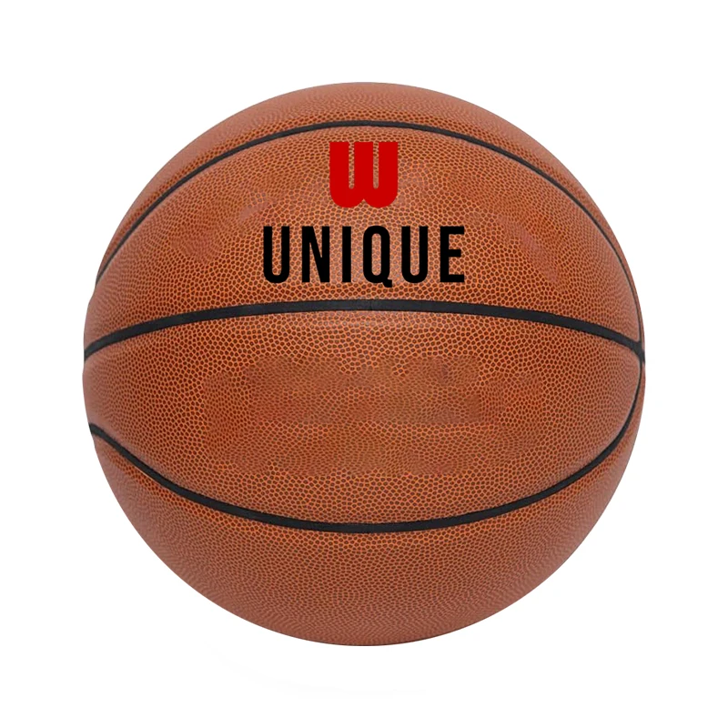 High quality basketball official size weight customized logo PU leather basketball heavy rubber nylon basketball
