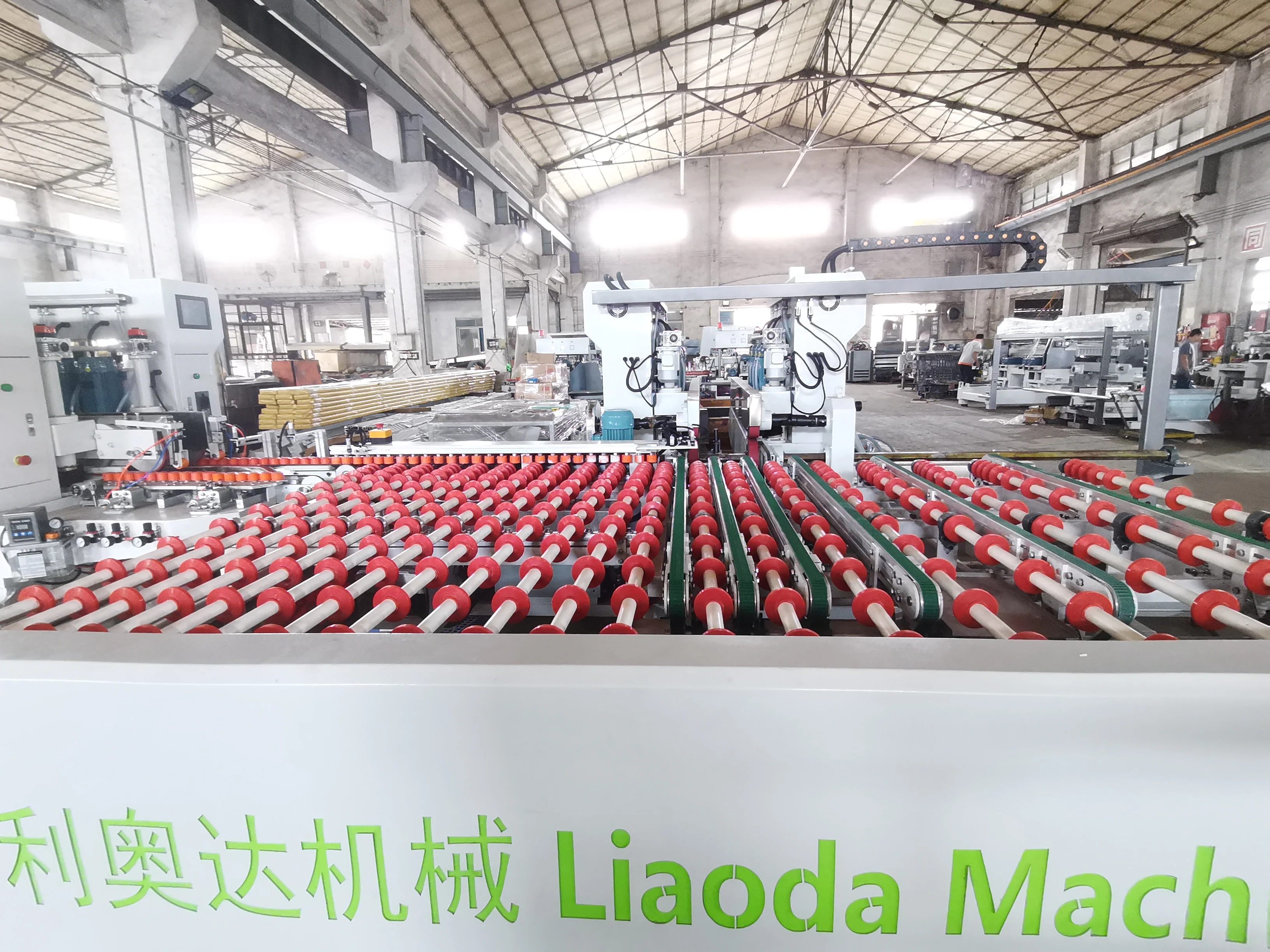 Automatic 6 Motors Glass Double Line Pencil Edge Grinding Machine Production Line