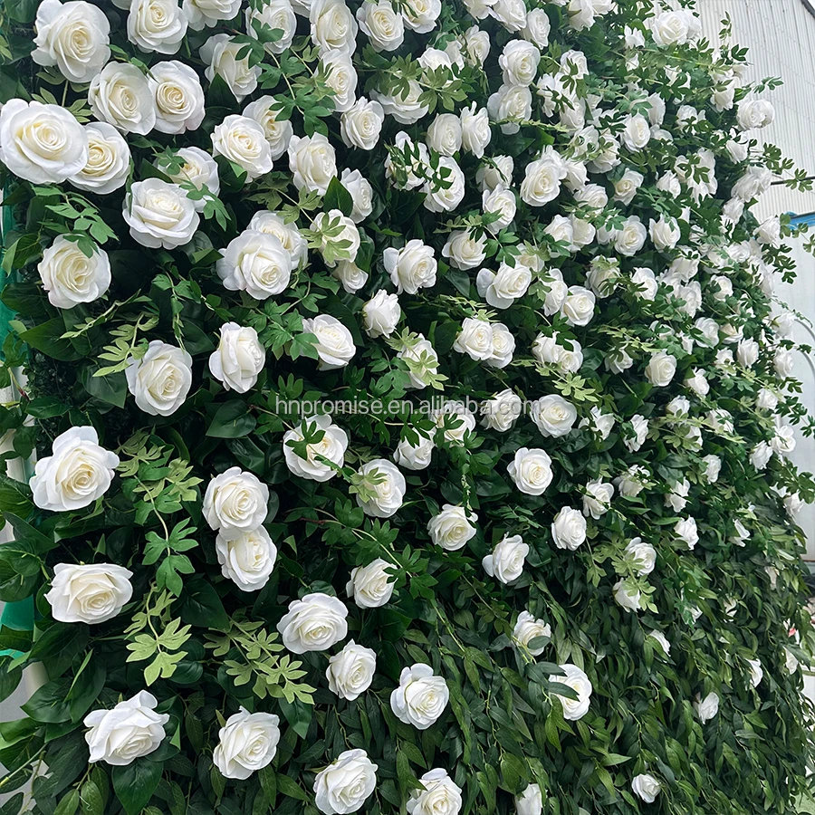 Promise Wholesale Hot Sale Artificial Flower Wall Green Wedding Wall Decoration Backdrop