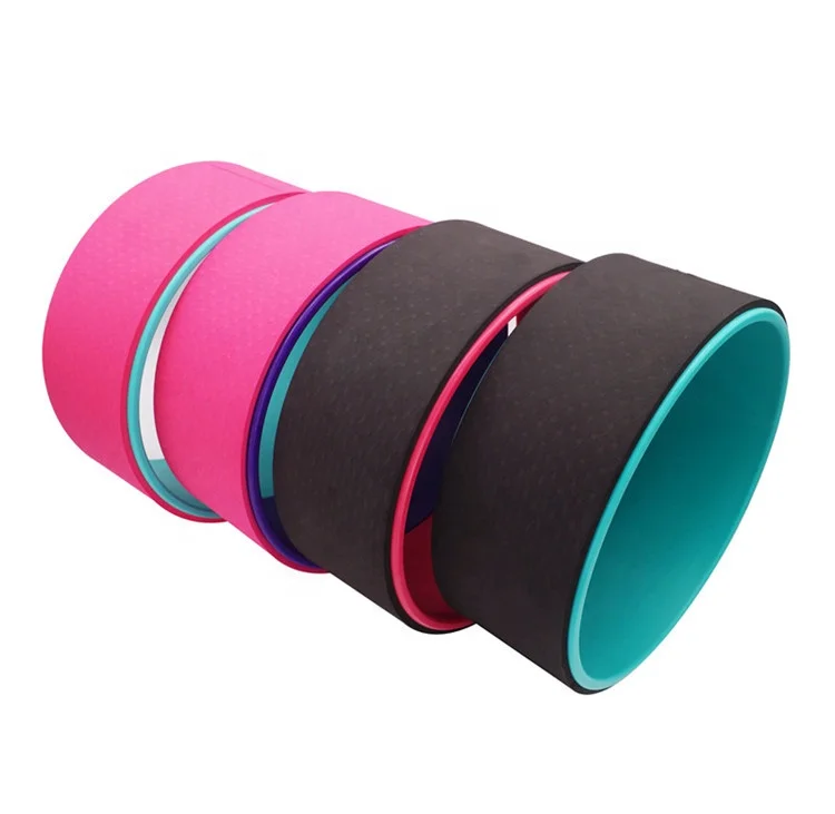 High Quality Cross Fitness Home Eco-friendly Tpe Sports Accessories Colorful Yoga Wheel