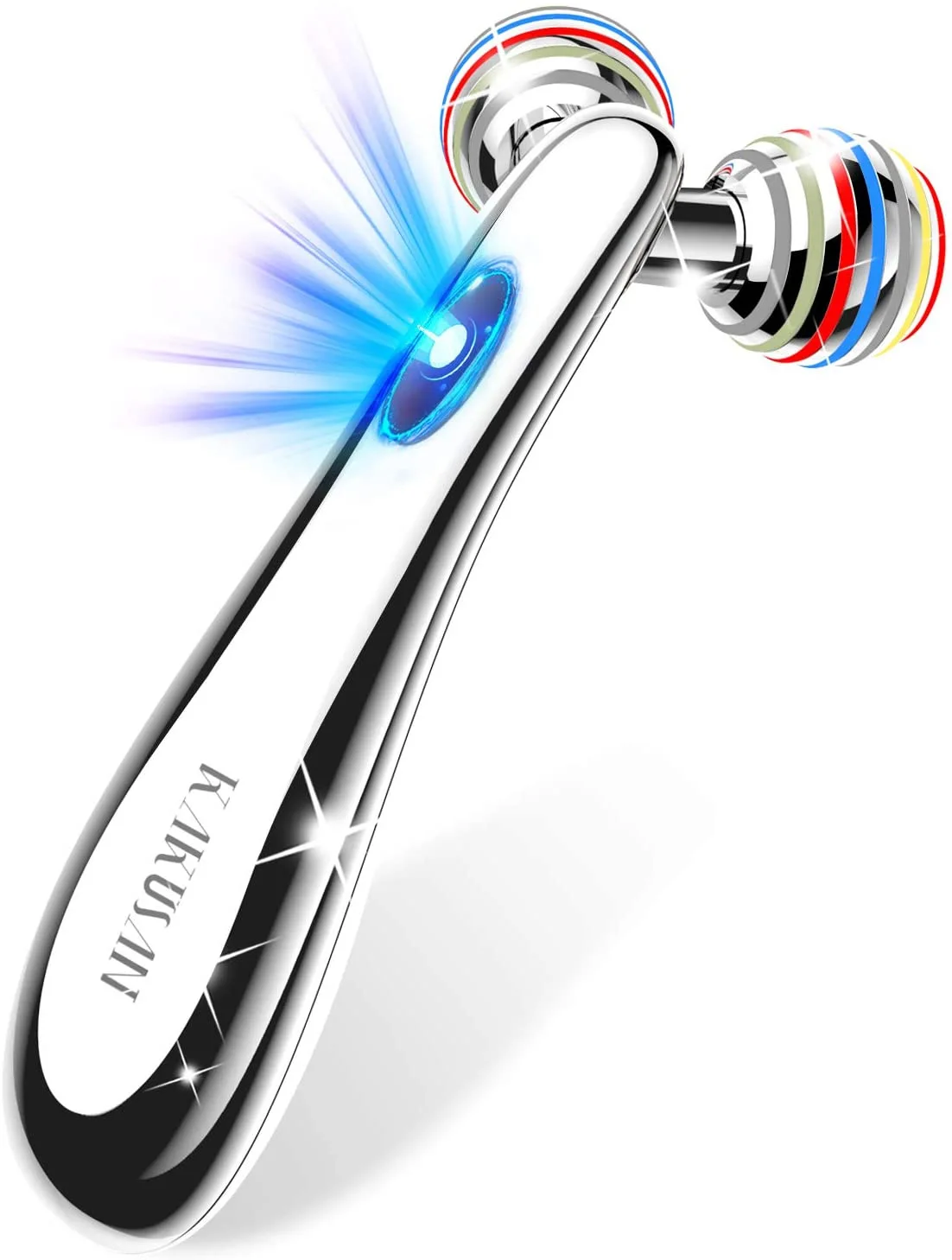 kakusan face yoga tools Y shape micro current eye massage roller ball