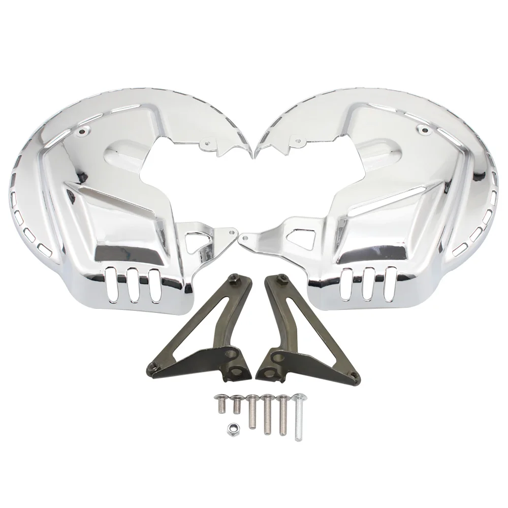 Front Wheel Disc Brake Rotor Cover w/ LED Light Motorcycle Rotor Cover For Honda Gold Wing GoldWing GL1800 2001-2017 Model