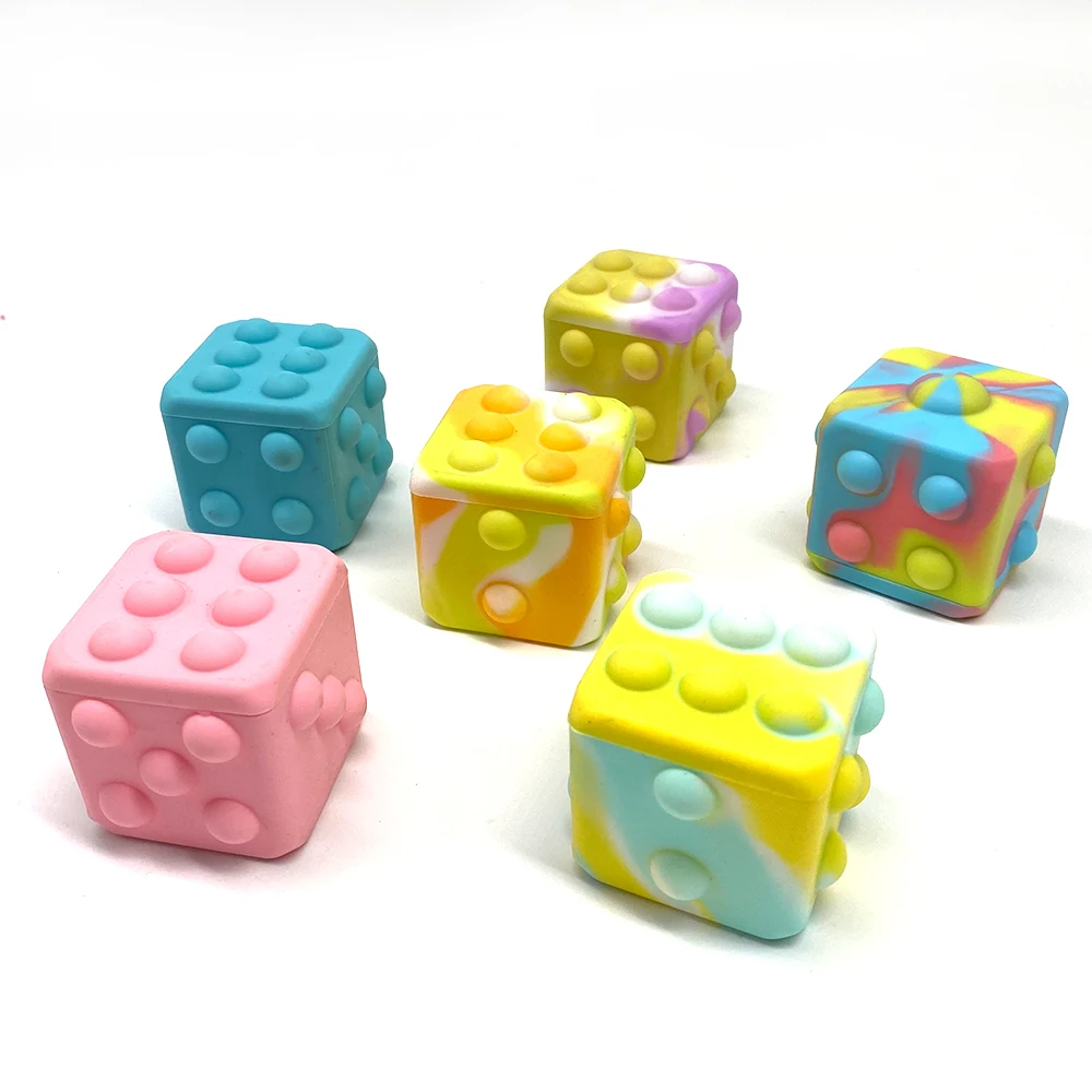 New 3D Fidget Toys Ball Antistress Cube Rainbow Ball Kawaii Decompression Push Bubble Toys For Kids