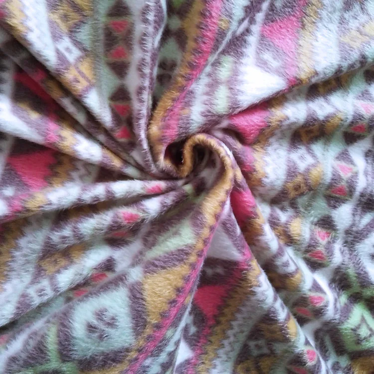 
Print super soft 100 polyester baby blanket brush fleece velvet fabric from china 