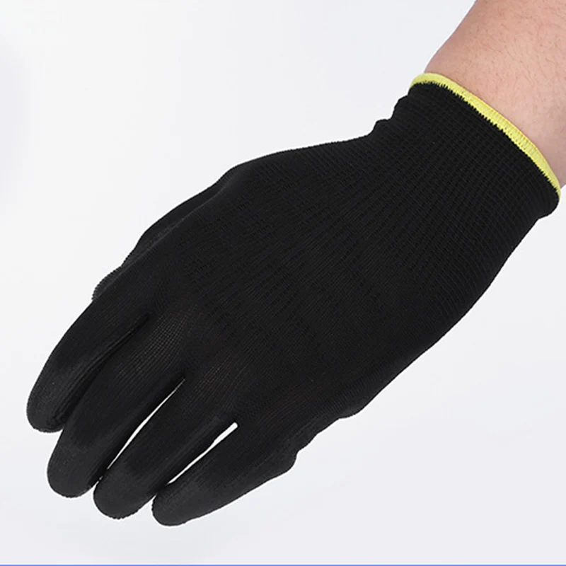 For Jobs Require Good Adhesion At The Fingertips Used In Clean Rooms PU Coated Palm Worker Safety Gloves