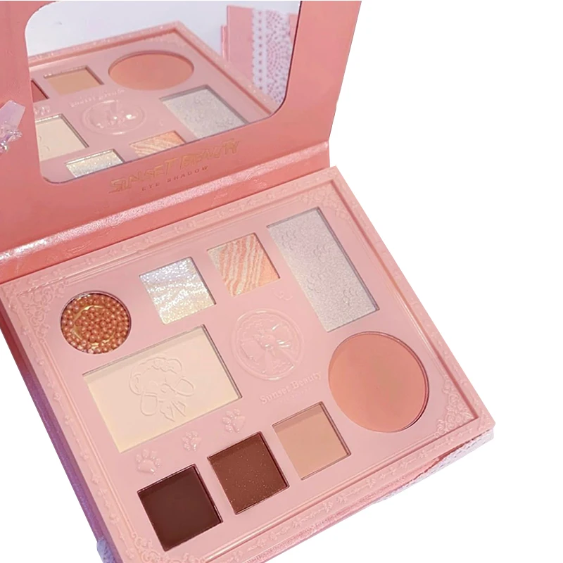 Guangzhou 2022 New Trend Best Seller Sunset Beauty 9 Color Eyeshadow Palette New Colorful Waterproof Private Label