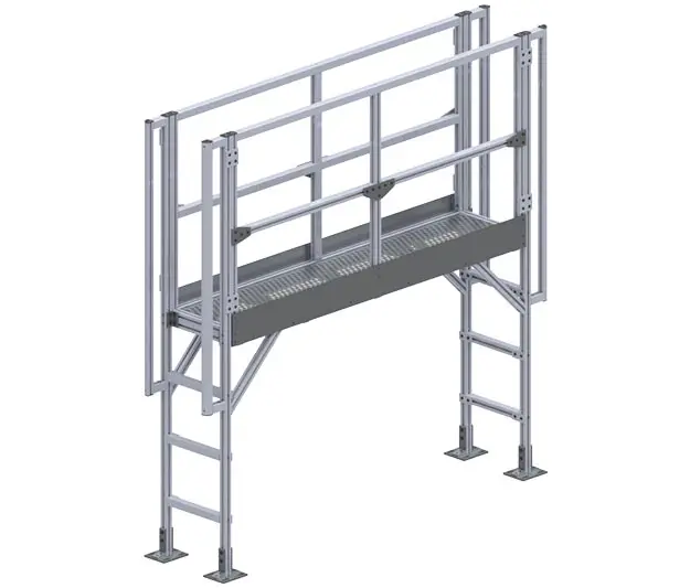 China OEM manufacture industrial workshop work step platform aluminum profile working ladder
