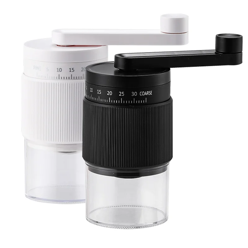 Manual Burr External Adjustable Setting Professional Coffee Hand Grinder for Espresso Moka Pot French Press Drip Coffee Maker