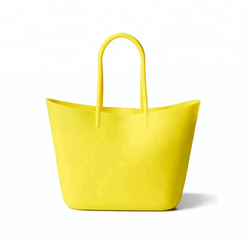Waterproof Silicone Ladys Tote Beach Hand Bags Shopping Bag Fashion Ladies Silicone Handbags