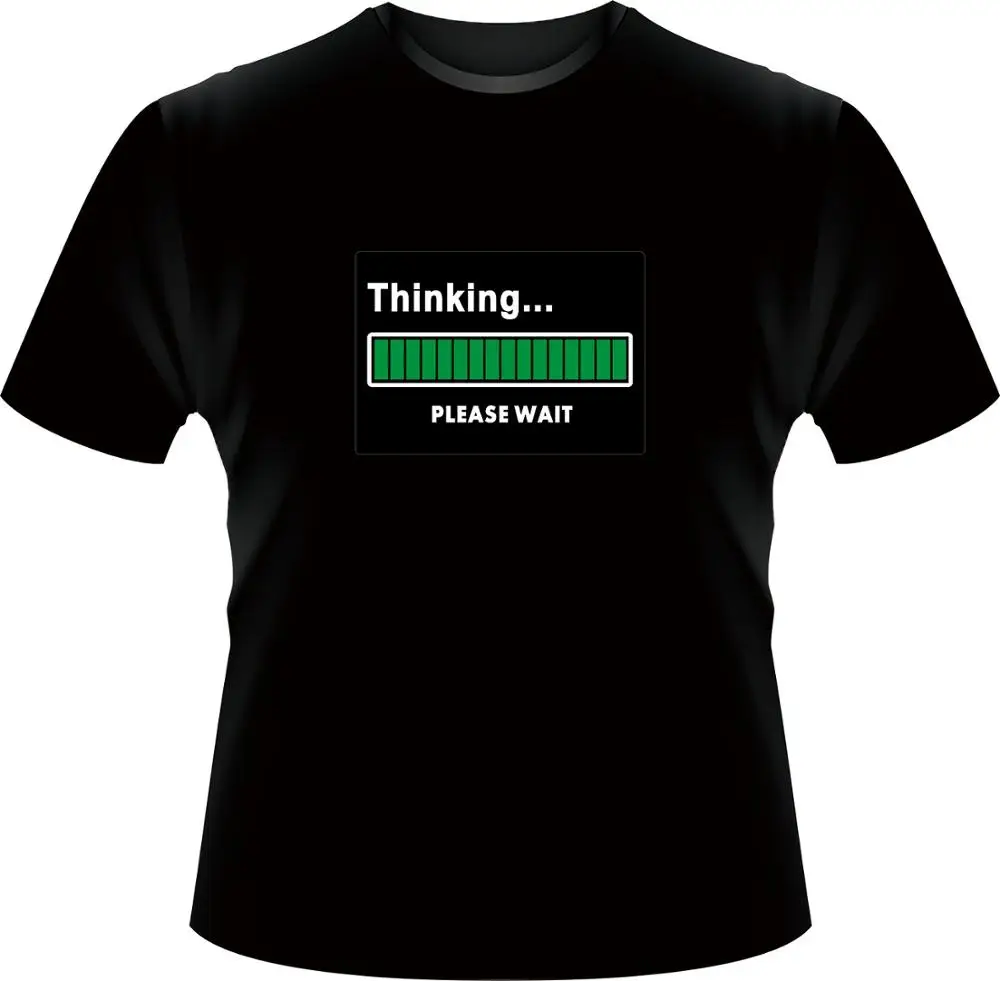 Accept customize light up New year tiktok party custom design sound activated el panel t shirt Suitable for party night