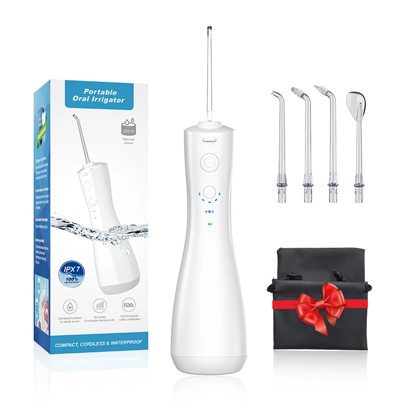 health care cordless water pressure smart portable dental water jet 250ml flosser travel tooth cleaning
