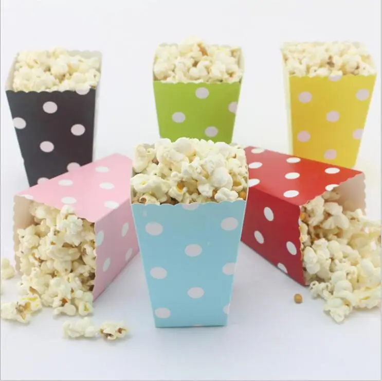 Custom logo colorful paperboard french fries popcorn snack food chip paper box
