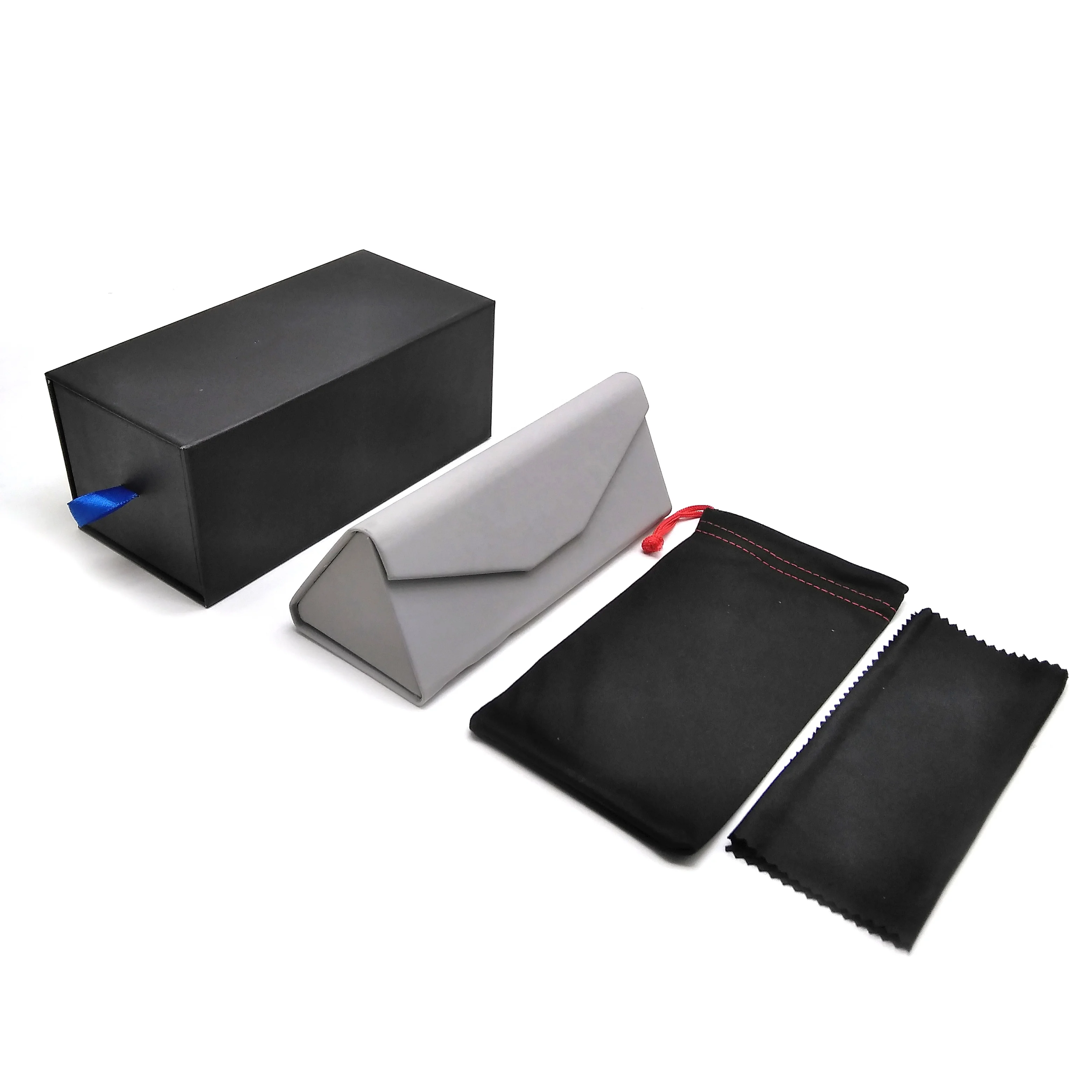 Custom logo brand leather folding foldable glasses packaging box sunglasses case with custom logo Hebei