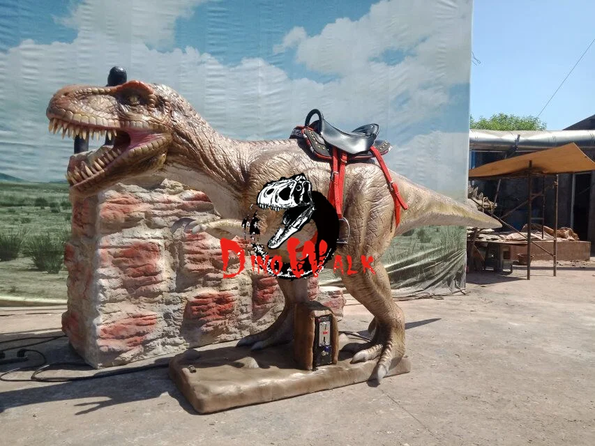 Dino0050 Outdoor Entertainment For Kids Animatronic Ride Raptor Dinosaur