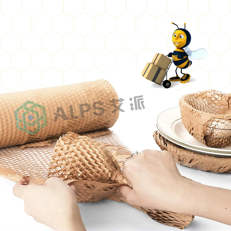 
Alps 80g buffered honeycomb paper manufacturer kraft machin paper wrap recyclable cushioning honeycomb paper 