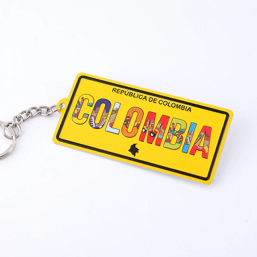 Factory Making Supply Luxury 3D aluminum Alloy Metal Custom Souvenir Car License Plate Matel Keyring Keychain
