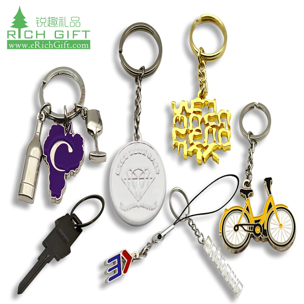 high quality promotional Custom Design Keychain Keyring Fashion Key Holder Metal Keyring Enamel Key Holder logo blank Key Chains
