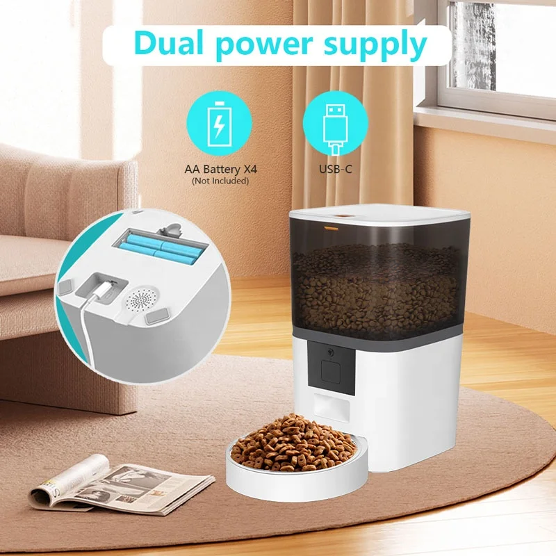 Phone App Control Tuya Smart Wifi Advanced Cat Dog Food Dispenser Automatic Pet Feeder For dog cat