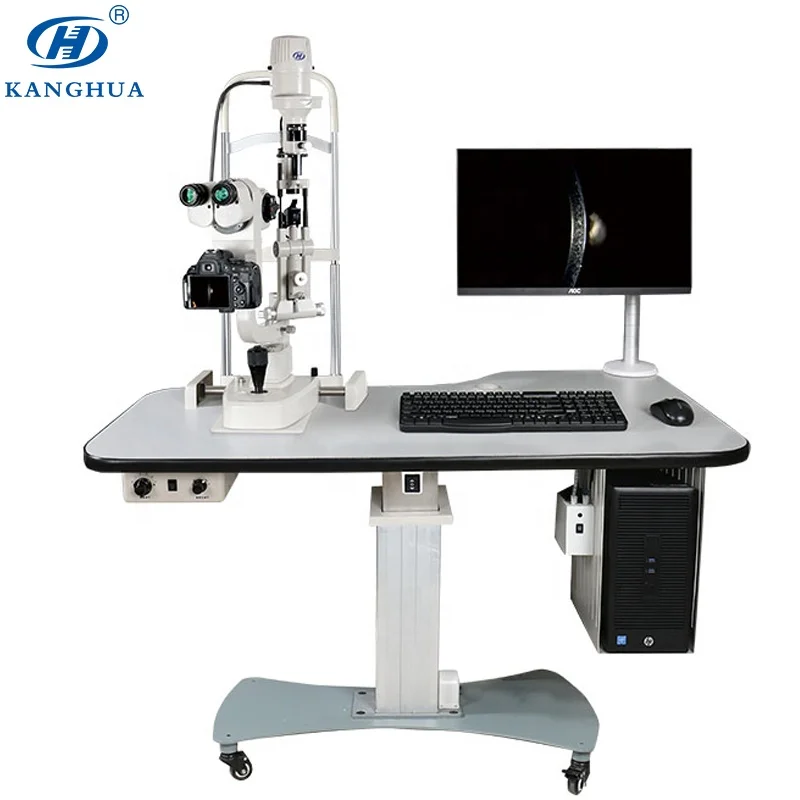 Kanghua Slm-3er with Adopter Camera Slit Lamp for Optometry Electric Metal Ce Free Spare Parts 1 YEAR 3 Years Class I