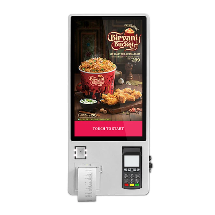 wall mount touchscreen e 24 inch all in one payment terminal kiosk