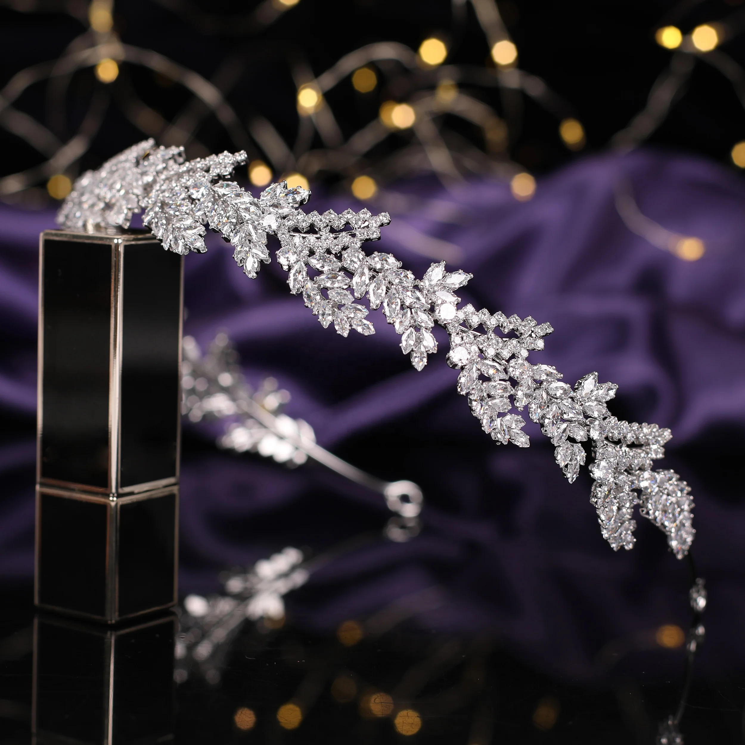 Echsio Crown And Tiaras Vintage Hairbands Women Wedding Hair Accessories Fashion Party Hair Jewelry CZ BC6304 Corona Princesa