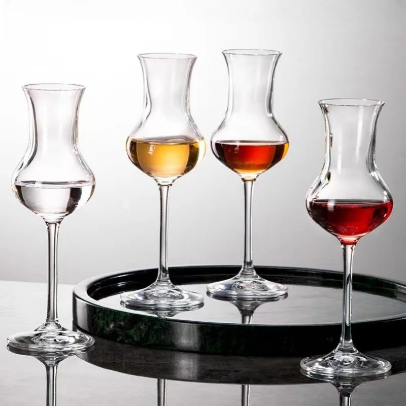 Tabletop Bar Lead-Free Crystal Glass 100ml Personalized Manufacturer Goblet Glasses For Wedding Wine Glasses  Footed Glassware