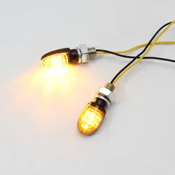 Mini Size 12V Amber Led  Turn Light Signal Round Motorcycle Indicators Halogen Motorbike  Indicator Flasher Blinker