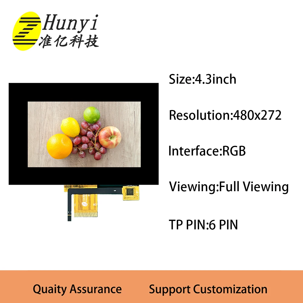 Lcd Display Manufacturer  MIPI DSI HMI UART Interface Touch Screen 4.3 Inch IPS TFT Display Module LCD Monitors