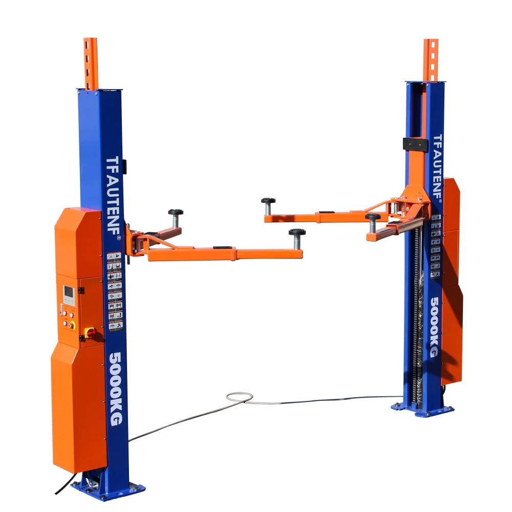 5000 kgs 11030 lbs intelligent digital two columns vehicles lift / hydraulic two post car lifter / 2 post elevator
