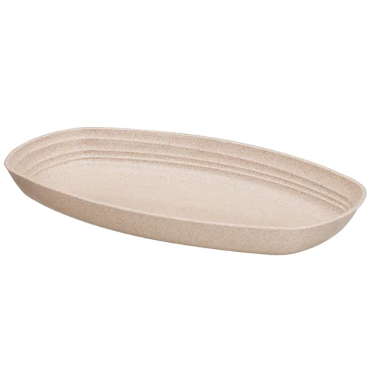 Haixing BPA free 11.8 Inch oval shape unbreakable wheat stray plate