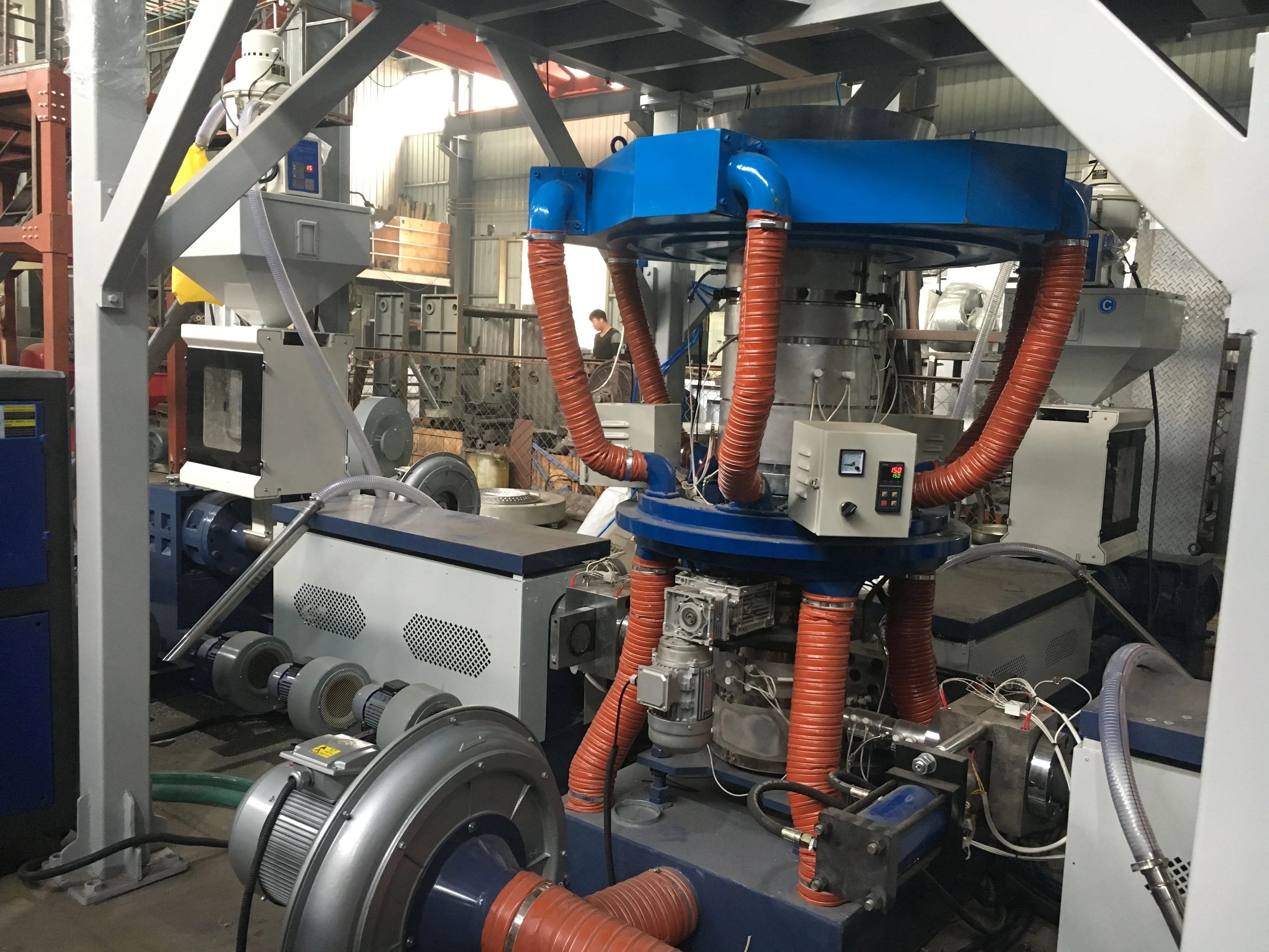 
SS-3L 3 Layer Rotary Die Head Blowing Film Extruder Machine 