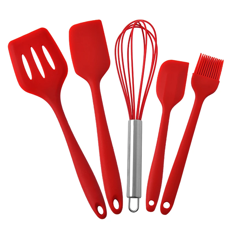 Silicone baking and pastry tool sets spatula turner brush whisk environmentally friendly kitchen utensils