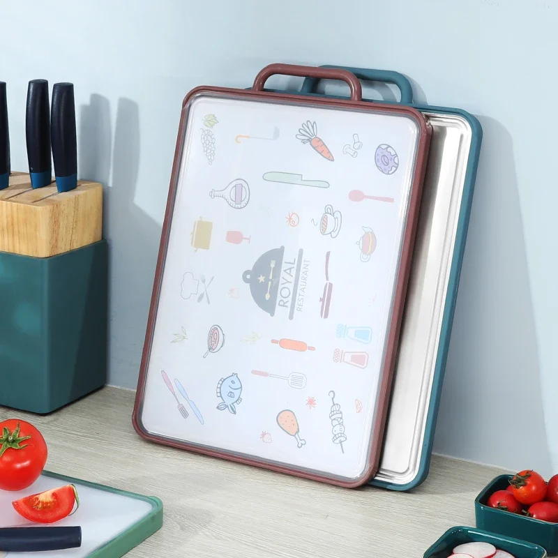 Plastic Food Grade Level Cutting Board Double base use Chopping Board Vegetable Meat Cutting