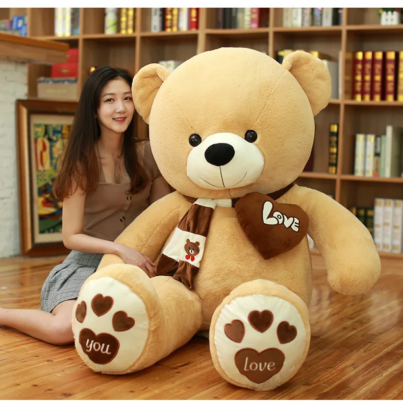 Super Big Teddy Bear Plush Toy Sofa I Love U Bow Tie Cuddle Big Couple Wedding Teddy Bear Stuffed Toy Teddy Bear Doll Kids Gift