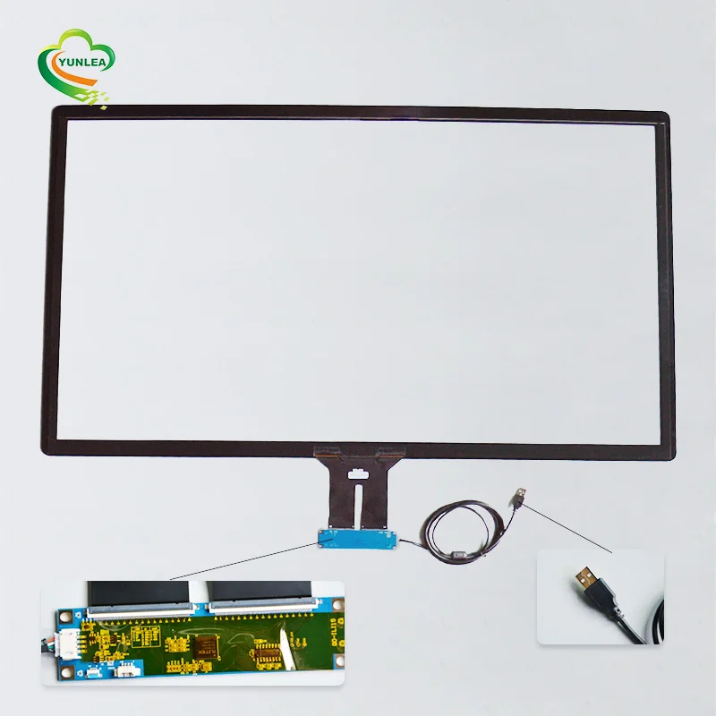 Large Touch Screen China 65 Inch Glass + Glass Capacitive Touch Panel With Usb Interface