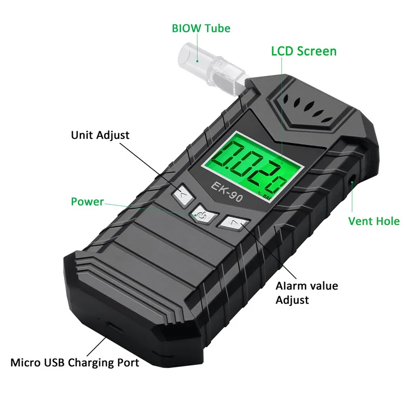 OEM ODM Portable LCD Digital Breath Alcohol Tester Alcohol Analyzer Alcohol Breathalyzer