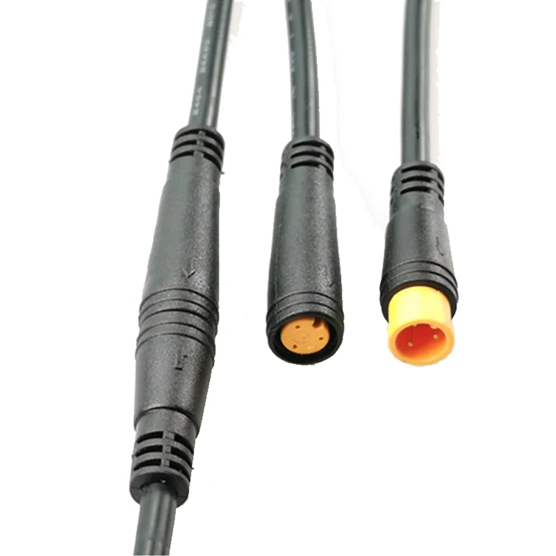 Ebike Parts Accessories E-Bike Male or Female Wire Harness 2 3 4 5 6 Pin M6 M8 IP65 Waterproof Connector