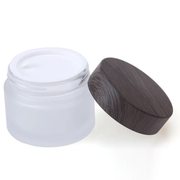 Glass Cosmetic Jar 8 Oz Frosted Glass Cosmetic Jars 2Oz Black Glass Jar With Lid For Cosmetics