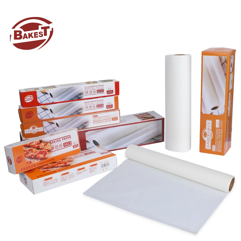 Factory Food Grade Greaseproof Double Sided Silicone Oil Paper Baking Paper For Cooking Custom Size High Temperature Paper