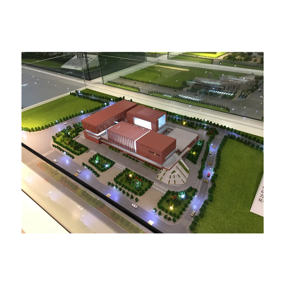 Architectural office building model design, architectural residential building model with lighting system